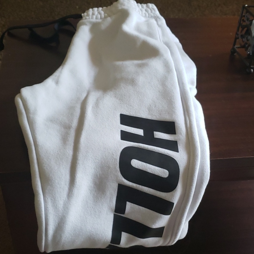 Hollister Sweatpants White - Size Small
